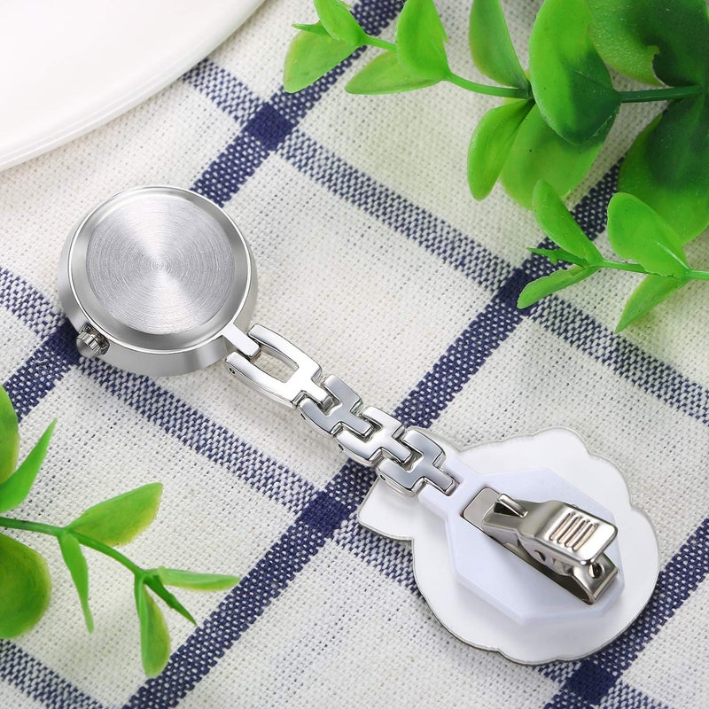 Lancardo Ladies Nurse Watch Cute Cartoon Clip-on Lapel Hanging-Pendant Doctor Clinic Staff Tunic Stethoscope Badge Quartz Fob Pocket Watch - 5 Pack - Image 5